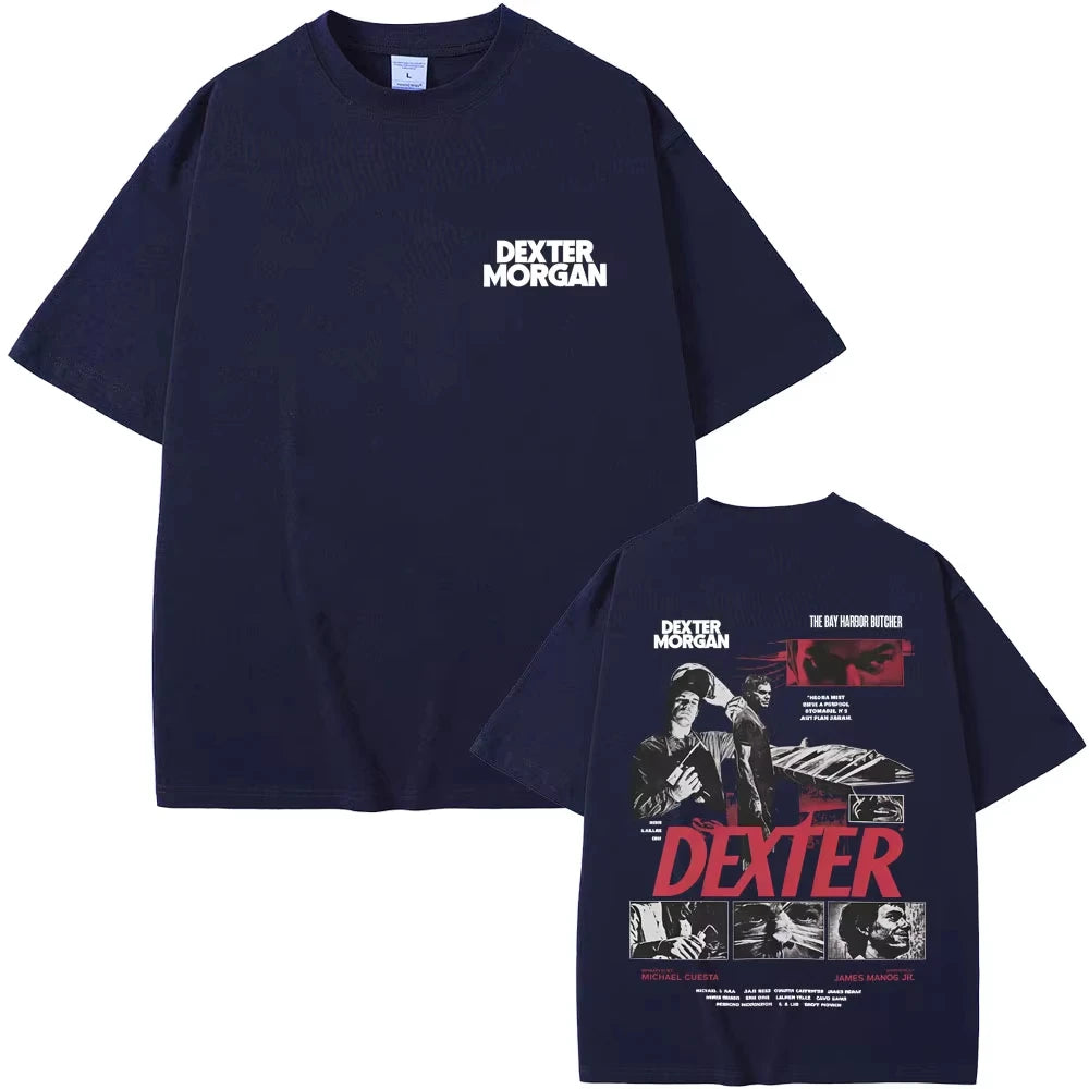Dexter Morgan The Bay Harbour Butcher T-shirt Men's Women Clothing Casual Cotton Vintage T Shirts Male Hip Hop Oversized T-shirt