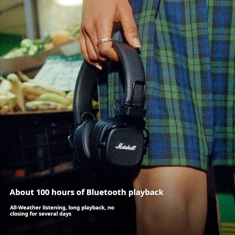 Original Marshall Major V 5 Wireless Bluetooth Headphones With App Classic Earphones Deep Bass Foldable Music Microphone Headset