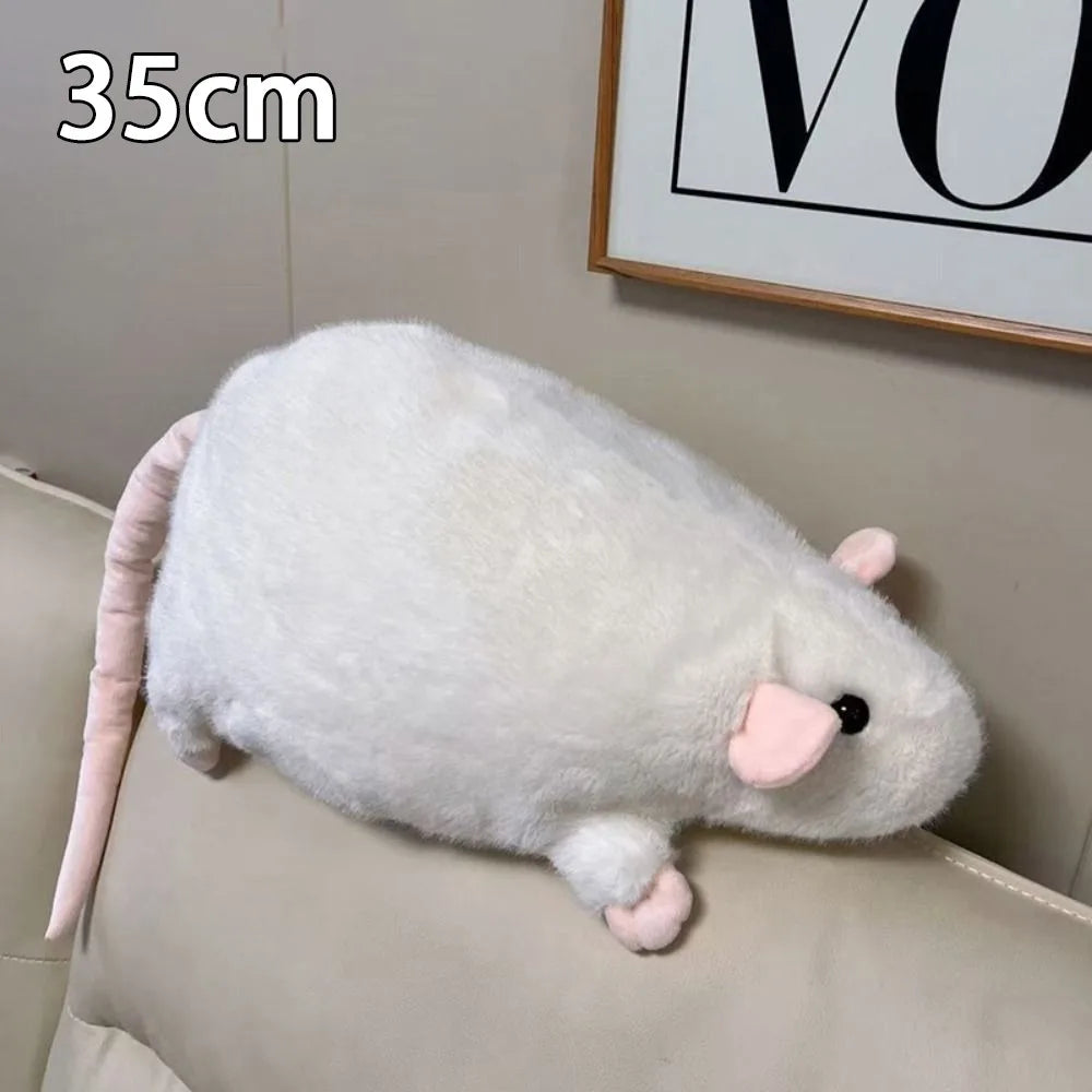 Cute 35/50cm Mouse Doll Cartoon Plush Flower Branch Rat Doll Soft Oversized Animal Figure Kid Gift Birthday Stuffed&Plush Animal