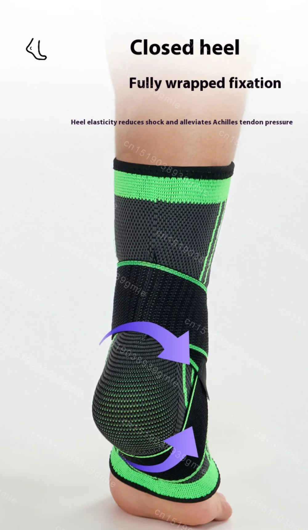 1Pcs High Quality Adjustable Ankle Support Compression Ankle Brace Protector Running Soccer Basketball Fitness Joint Pain Nylon