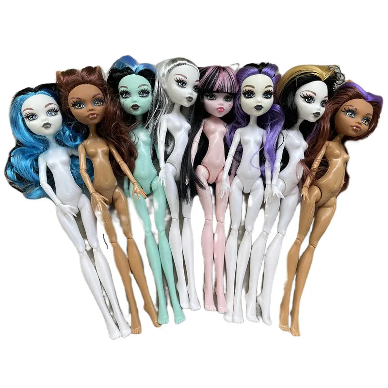 Monster Dolls Cute Horse-man Deer Cat Draculaura/Clawdeen Wolf/ Frankie Stein / Black Spider Movable Body Girls Toys Gift