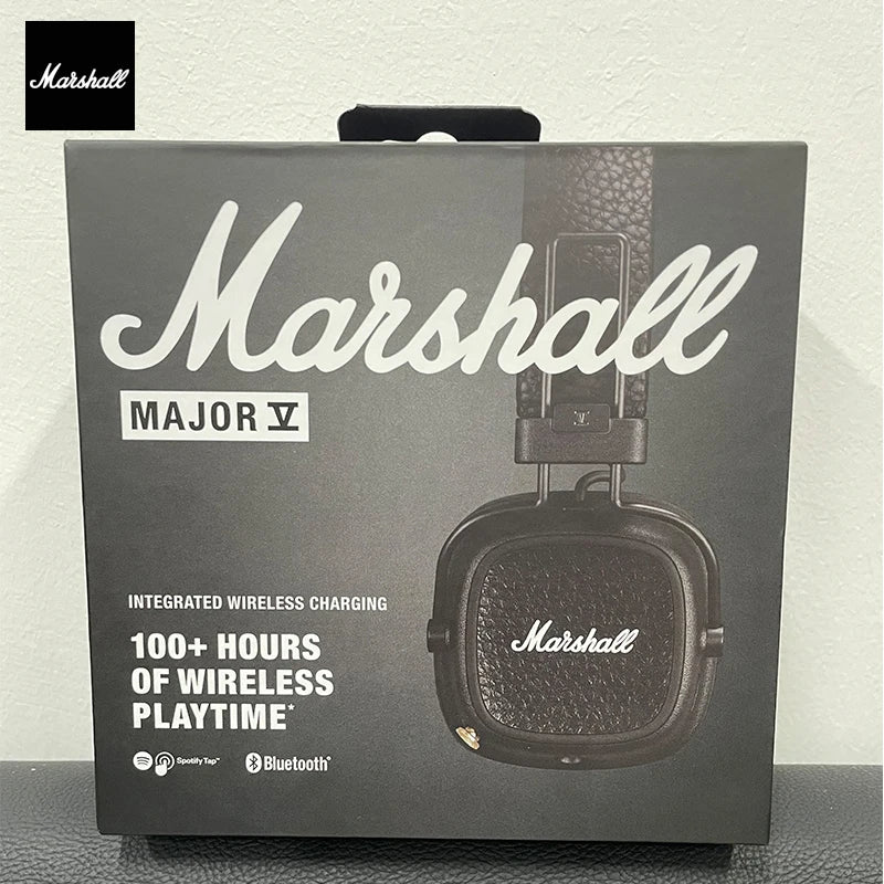 Original Marshall Major V 5 Wireless Bluetooth Headphones With App Classic Earphones Deep Bass Foldable Music Microphone Headset