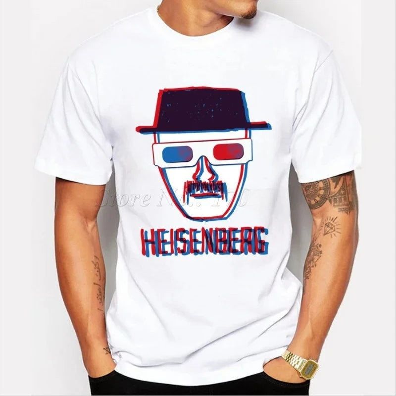 2025 Men's Fashion Breaking Bad T Shirt Heisenberg 3D Printed shirt Walt White Short Sleeve Tee Hipster Hot Sale Tops