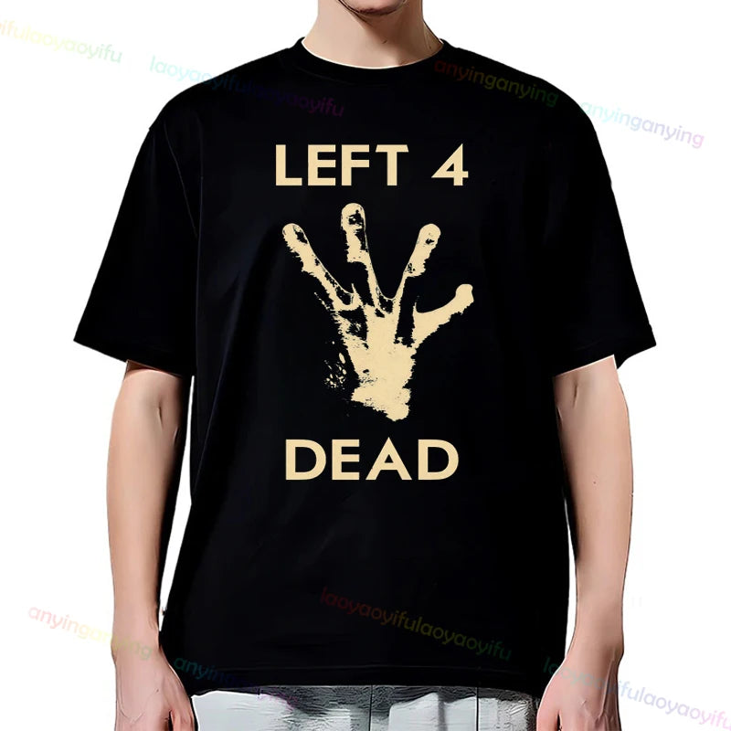 Left 4 Dead 2 L4D T-Shirt Men Women Fashion Casual Gamer Short Sleeve T-shirt Aesthetic Vintage Retro Style T-shirts Harajuku