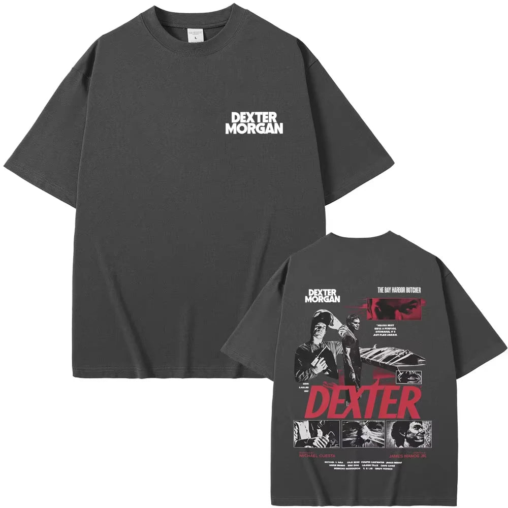 Dexter Morgan The Bay Harbour Butcher T-shirt Men's Women Clothing Casual Cotton Vintage T Shirts Male Hip Hop Oversized T-shirt