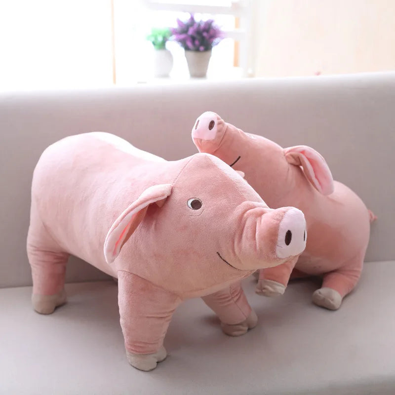 1pc 25cm Lifelike Cute Cartoon Pig Plush Toy Stuffed Soft Animal Pig Doll for Birthday Gift Toy Kawaii Gift for Girls