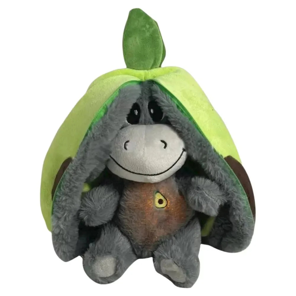 Creative 12.6inch Luminous Breathing Doll Plush Strawberry Breathing Stuffed Doll Soft Donkey Baby Sleeping Toys Kids