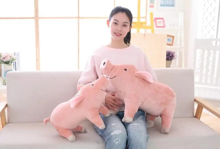 1pc 25cm Lifelike Cute Cartoon Pig Plush Toy Stuffed Soft Animal Pig Doll for Birthday Gift Toy Kawaii Gift for Girls