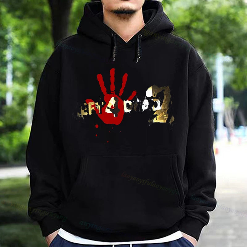 Left 4 Dead 2 Hoodie Men Women Fashion Casual Long Sleeve T-shirt Aesthetic Vintage Game Lovers Retro Style Hoodies Harajuku