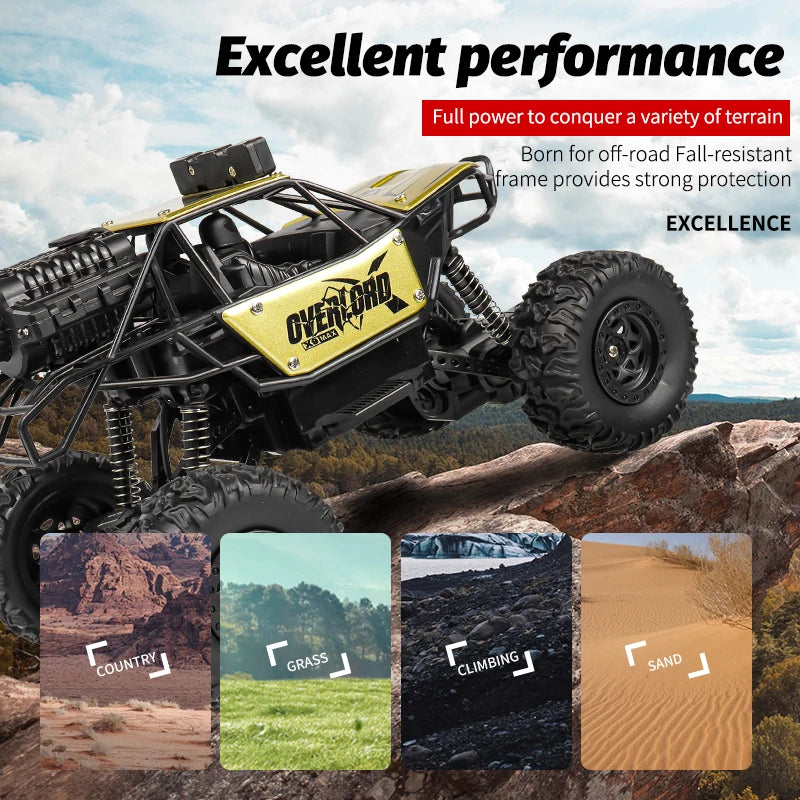 2025 New 4WD Spray Remote Control Cars With LED Lights 1:18 RC Buggy Off Road Drift Trucks RTR Vehicle Children‘s Boys Kid Gifts