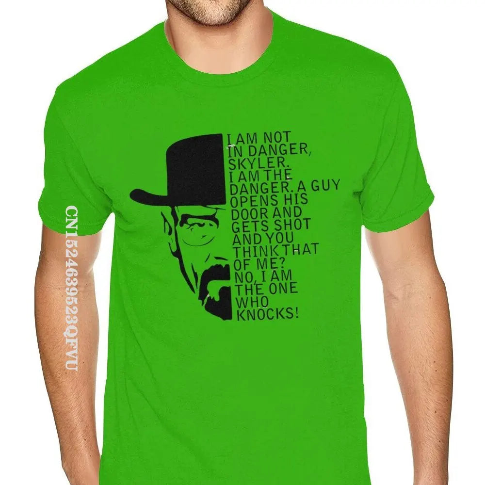 Oversized T Shirt Breaking Bad Walter Heisenberg I Am The Danger Simple Design Gothic Style Anime Tshirt Mens Designer Shirts