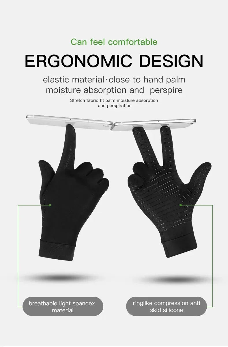 1Pair Unisex Fingerless Arthritis Gloves Wrist Brace Hand Support for Carpal Tunnel Pain Relief And Swelling Men And Women