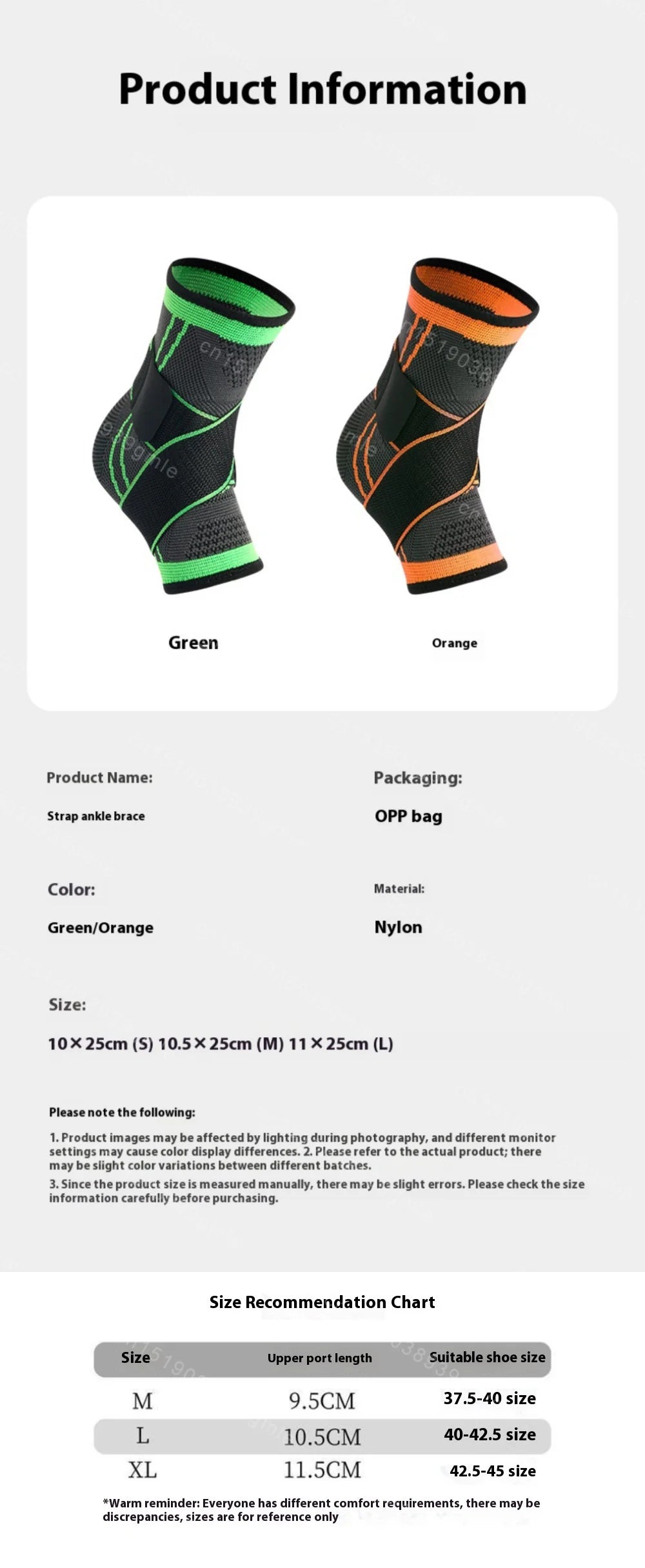 1Pcs High Quality Adjustable Ankle Support Compression Ankle Brace Protector Running Soccer Basketball Fitness Joint Pain Nylon