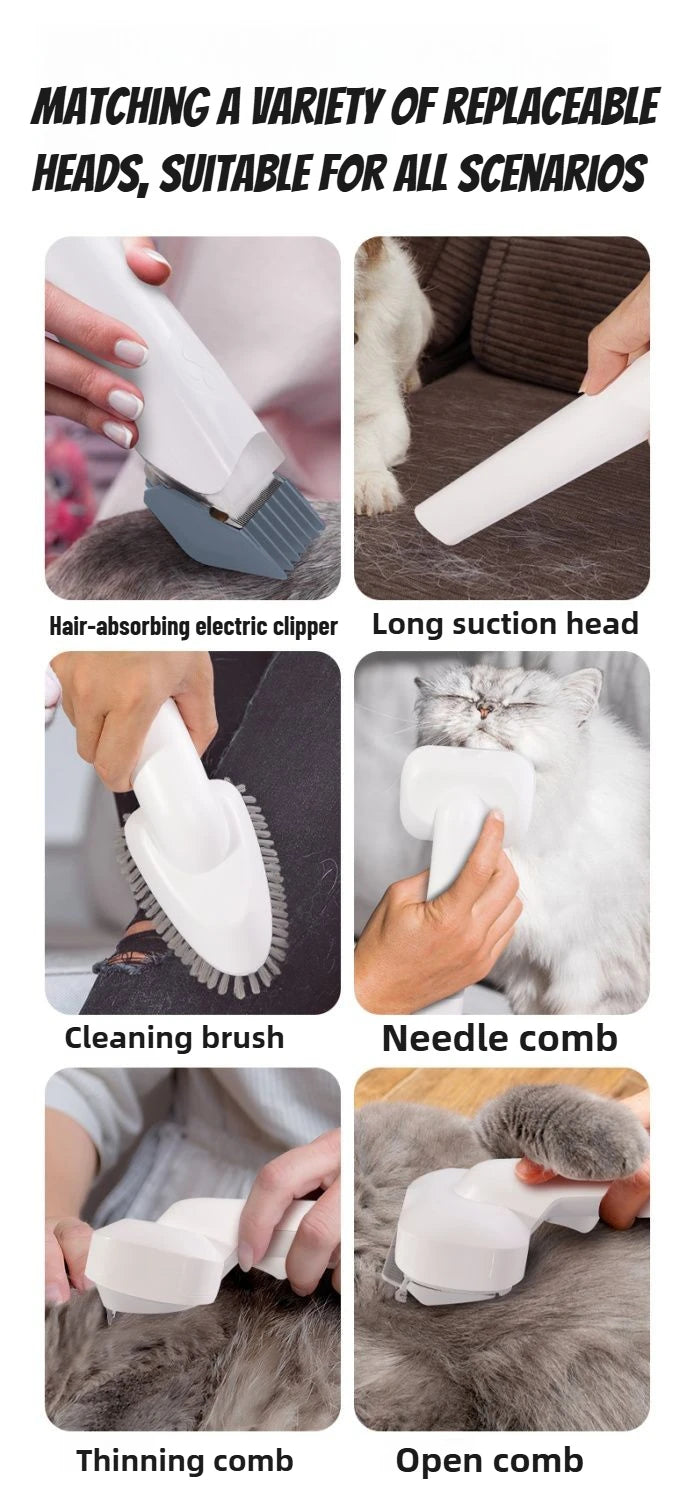 Pet multi-functional hair trimmer dog vacuum set all-in-one machine pet beauty device vacuum cleaner hair clipper