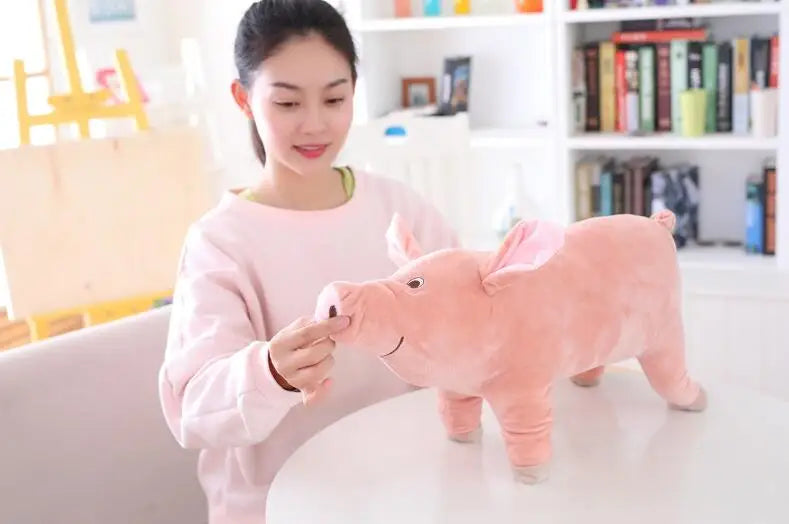 1pc 25cm Lifelike Cute Cartoon Pig Plush Toy Stuffed Soft Animal Pig Doll for Birthday Gift Toy Kawaii Gift for Girls