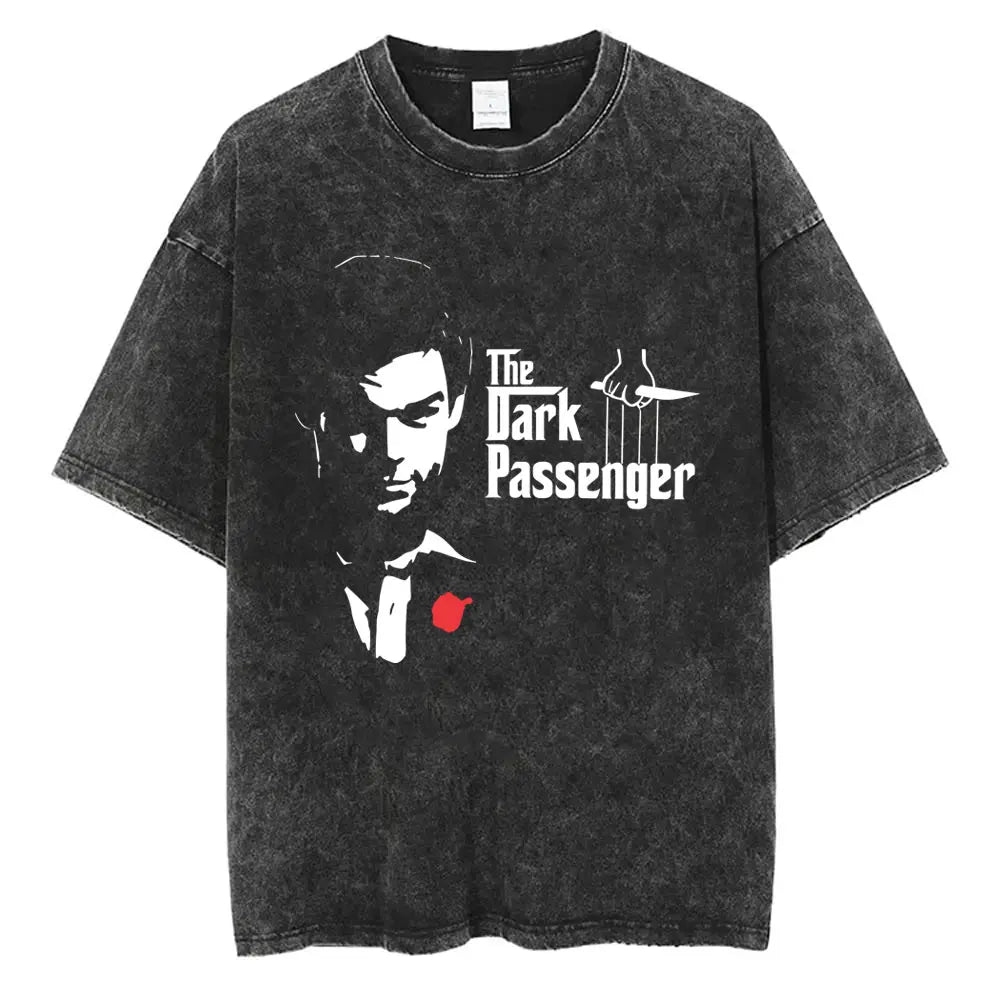 Washed Vintage TV Play Dexter Morgan Graphic T-shirt Men Women Casual Cotton Short Sleeve T-shirts Male Loose Oversized T Shirts
