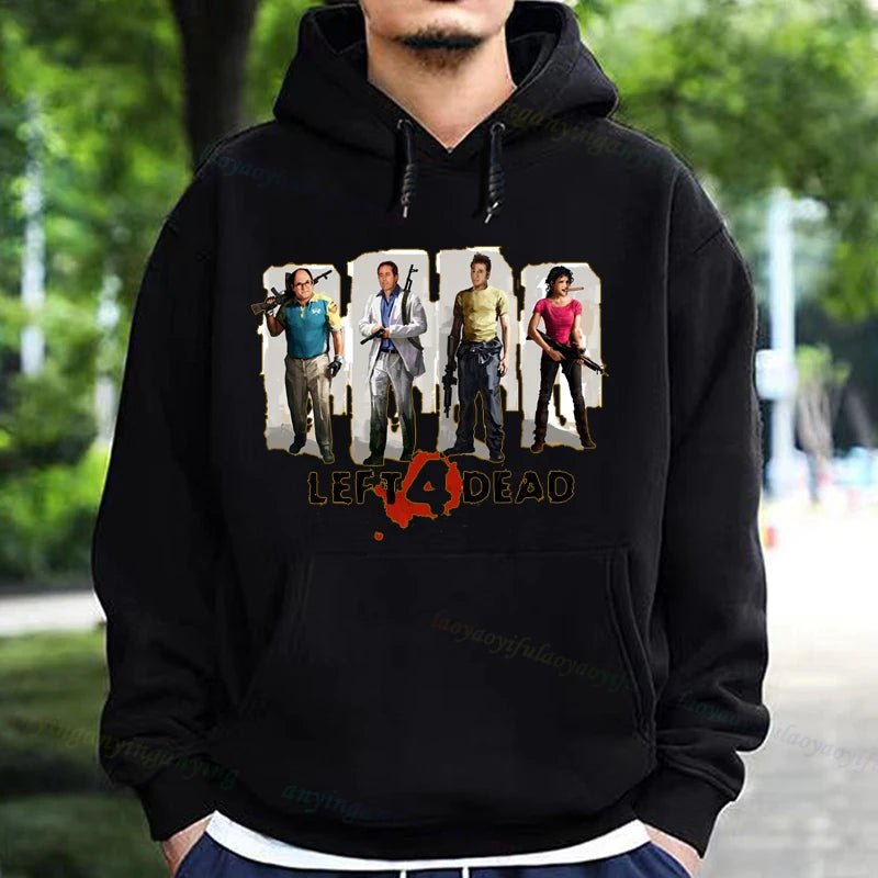 Left 4 Dead 2 Hoodie Men Women Fashion Casual Long Sleeve T-shirt Aesthetic Vintage Game Lovers Retro Style Hoodies Harajuku