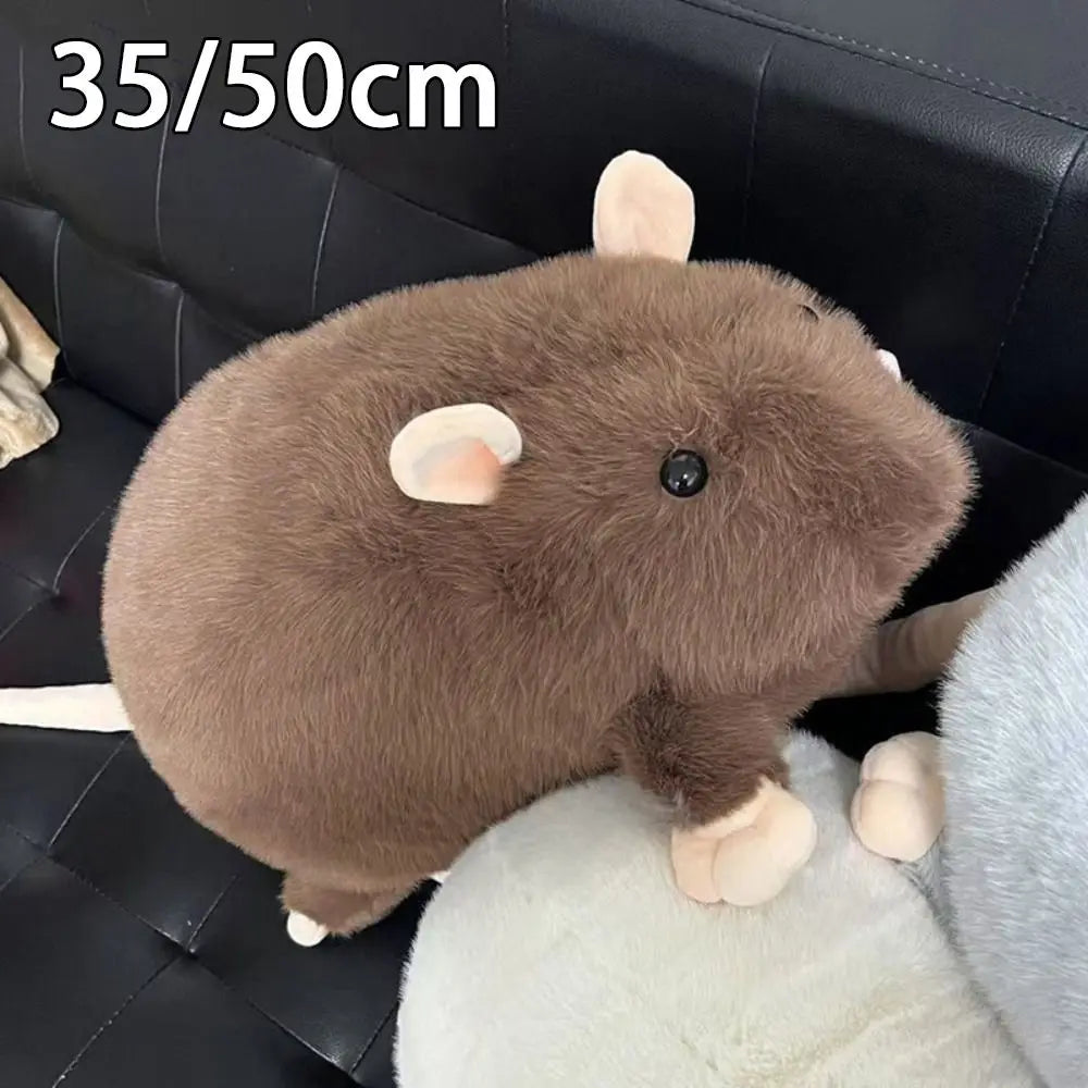 Cute 35/50cm Mouse Doll Cartoon Plush Flower Branch Rat Doll Soft Oversized Animal Figure Kid Gift Birthday Stuffed&Plush Animal