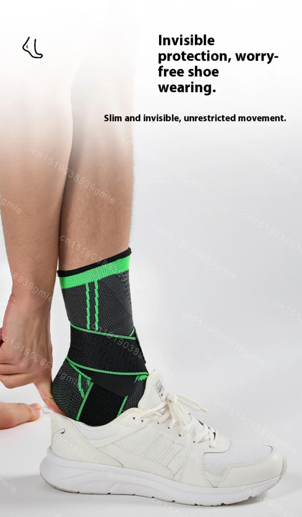 1Pcs High Quality Adjustable Ankle Support Compression Ankle Brace Protector Running Soccer Basketball Fitness Joint Pain Nylon