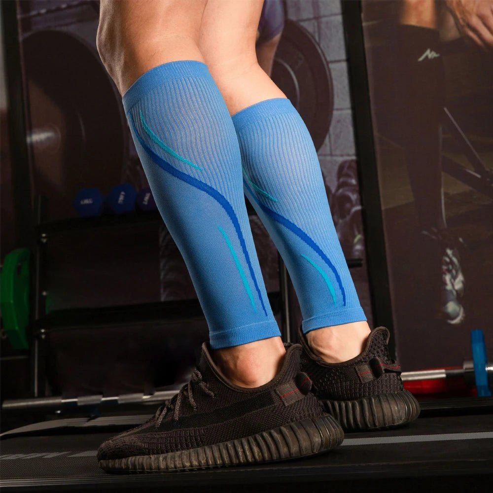 Calf Compression Sleeve, Leg Sleeves Brace for Shin Splints Pain Relief, Footless Compression Socks for Varicose Vein, Football