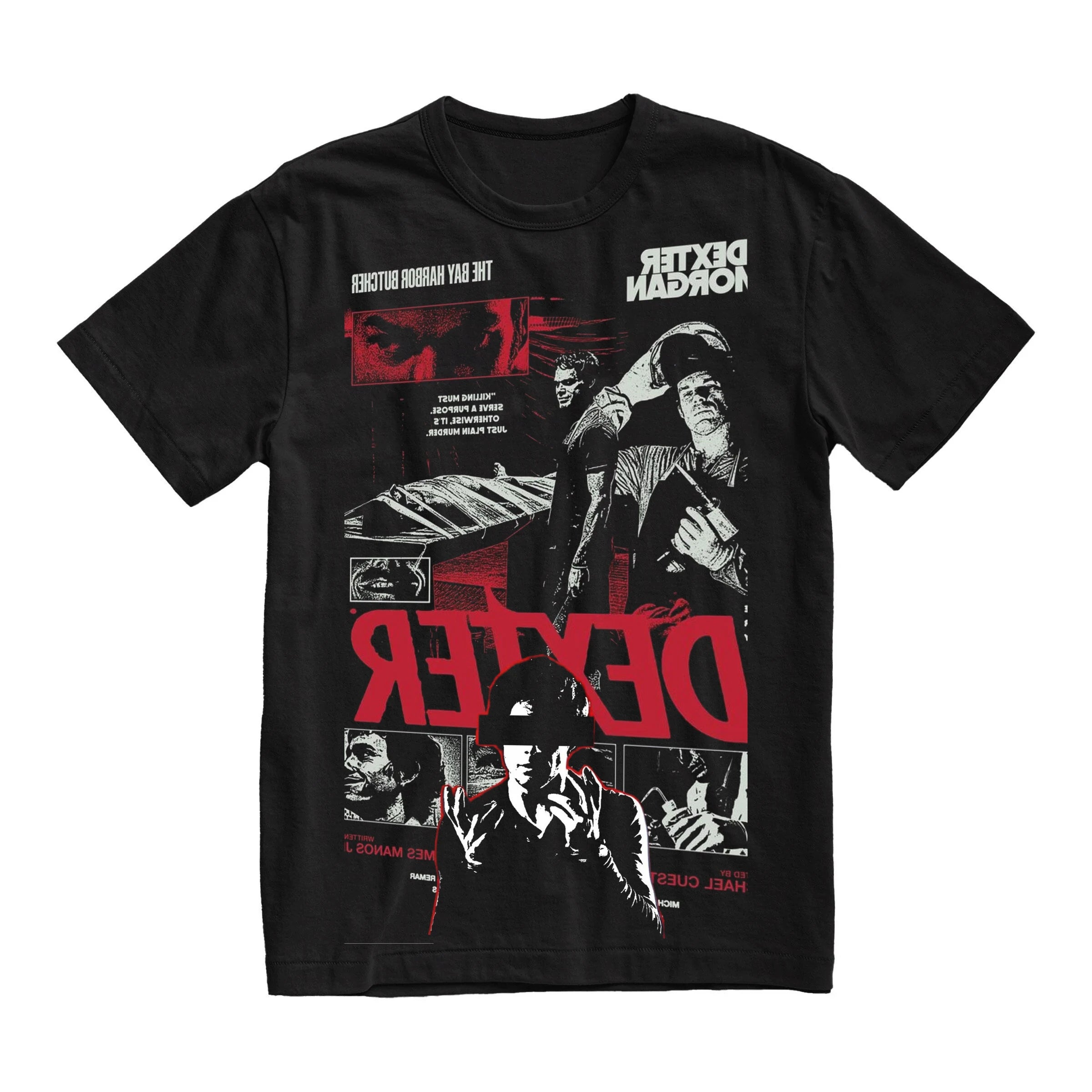 Casual Cotton Vintage T-Shirt Men's Fashion Extra Large Streetwear Limited Dexter Morgan Bay Butcher T-Shirt Men Women