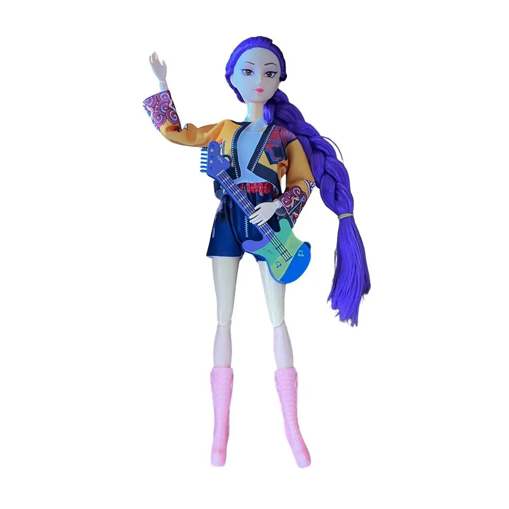 #@HOT Doll Toys Kpop Demon Hunters Action Figure Toy Rumi Mira Zoey Beautiful Princess Baby Girl Dolls Plastic DIY Toy for Girls