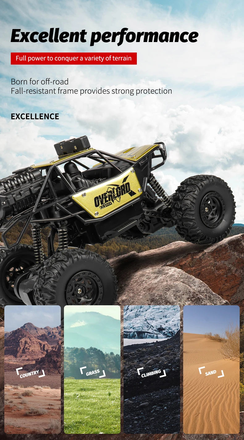 2025 New 4WD Spray Remote Control Cars With LED Lights 1:18 RC Buggy Off Road Drift Trucks RTR Vehicle Children‘s Boys Kid Gifts