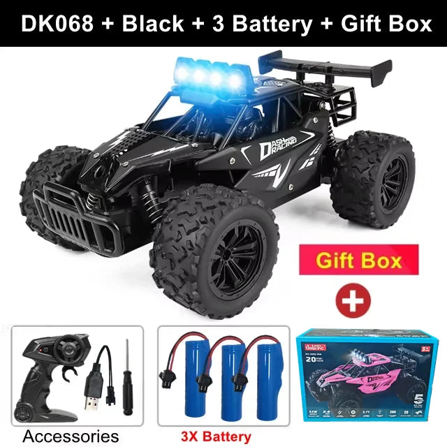 Remote Control Car RC Drift Racing 1:16 Vehicle Off Road Alloy 2.4G Radio High-Speed Trucks With LED Light Climbing Gift Kid Toy