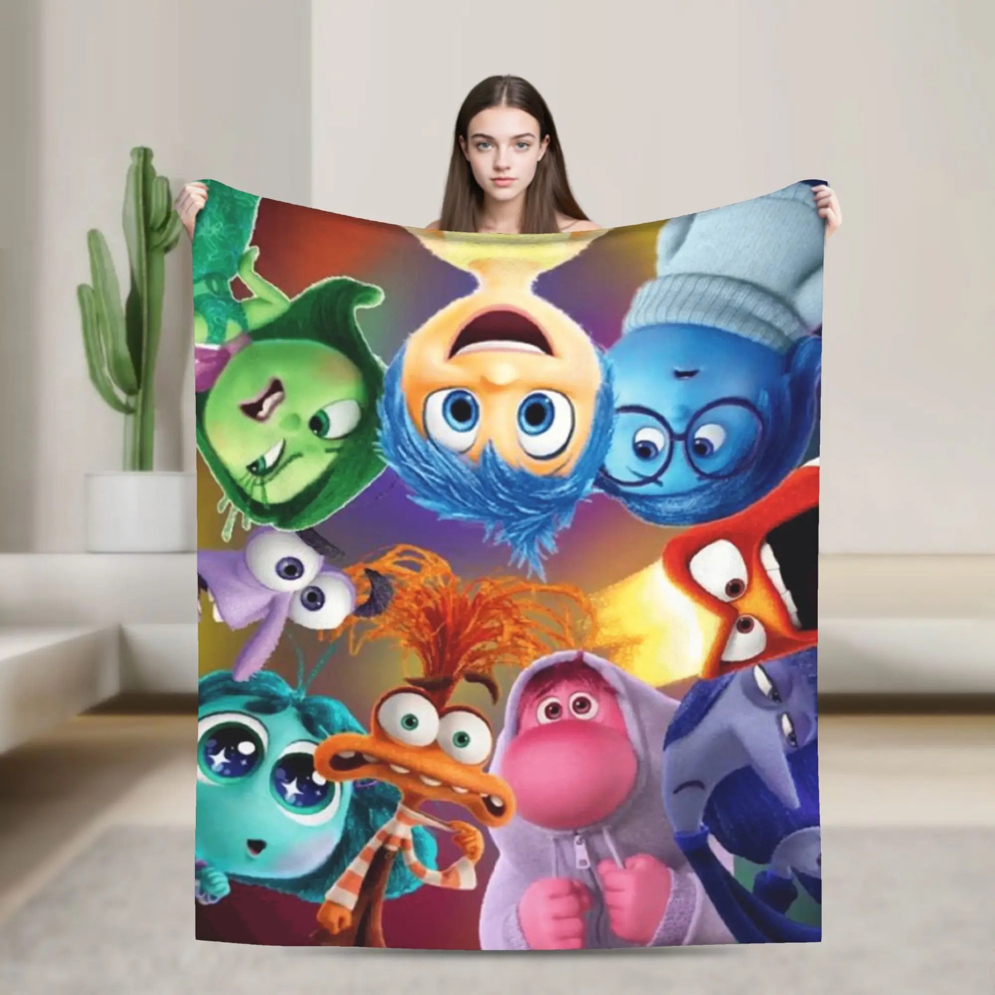 Super Warm BlanketKids Decorative Insides Out 2 Feels Throw Blanket All Feeling Flannel Bedspread For Bedroom Sofa Bed Cover