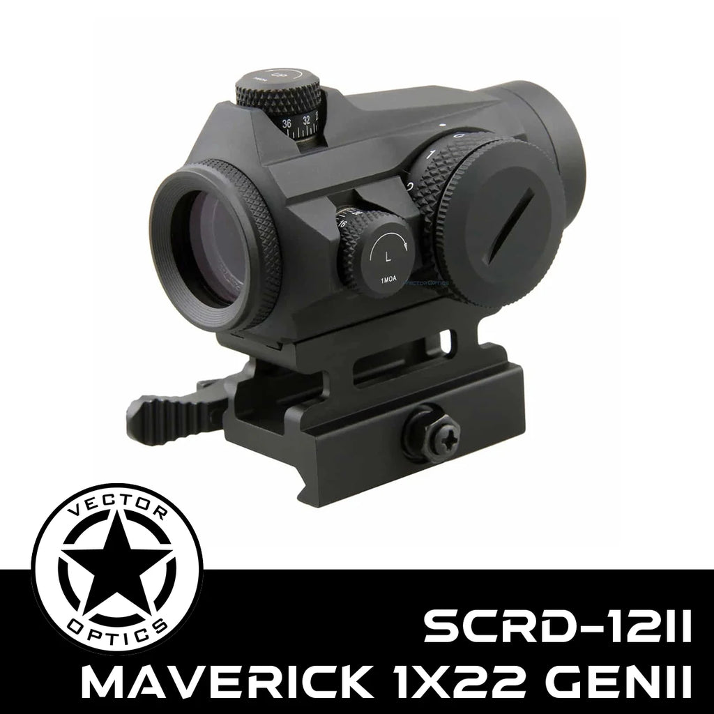 Vector Optics Maverick 1x22 GenII Red Dot Sight Compact with 3MOA Dot Size&11 Levels Dot Intensity For AR 15 AK .223 .308