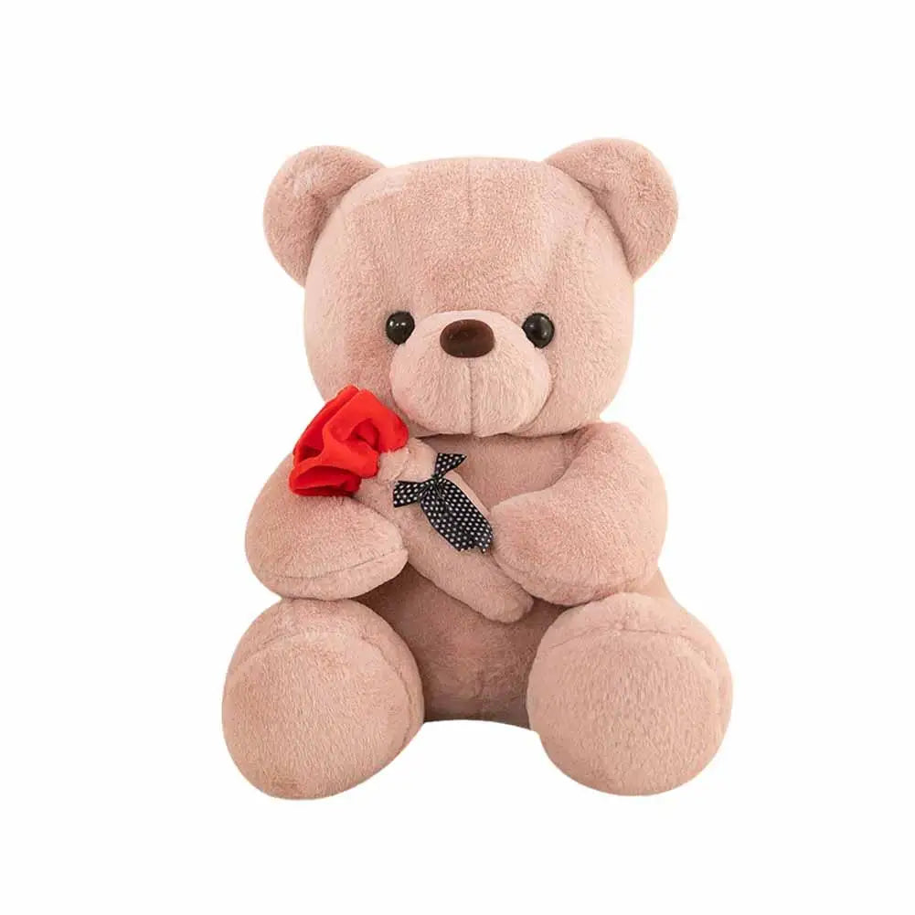 25cm Kawaii for Valentines Day Gift Teddy Bears Stuffed Animal Rose Bear Doll Valentine's Day Gift for Girlfriend