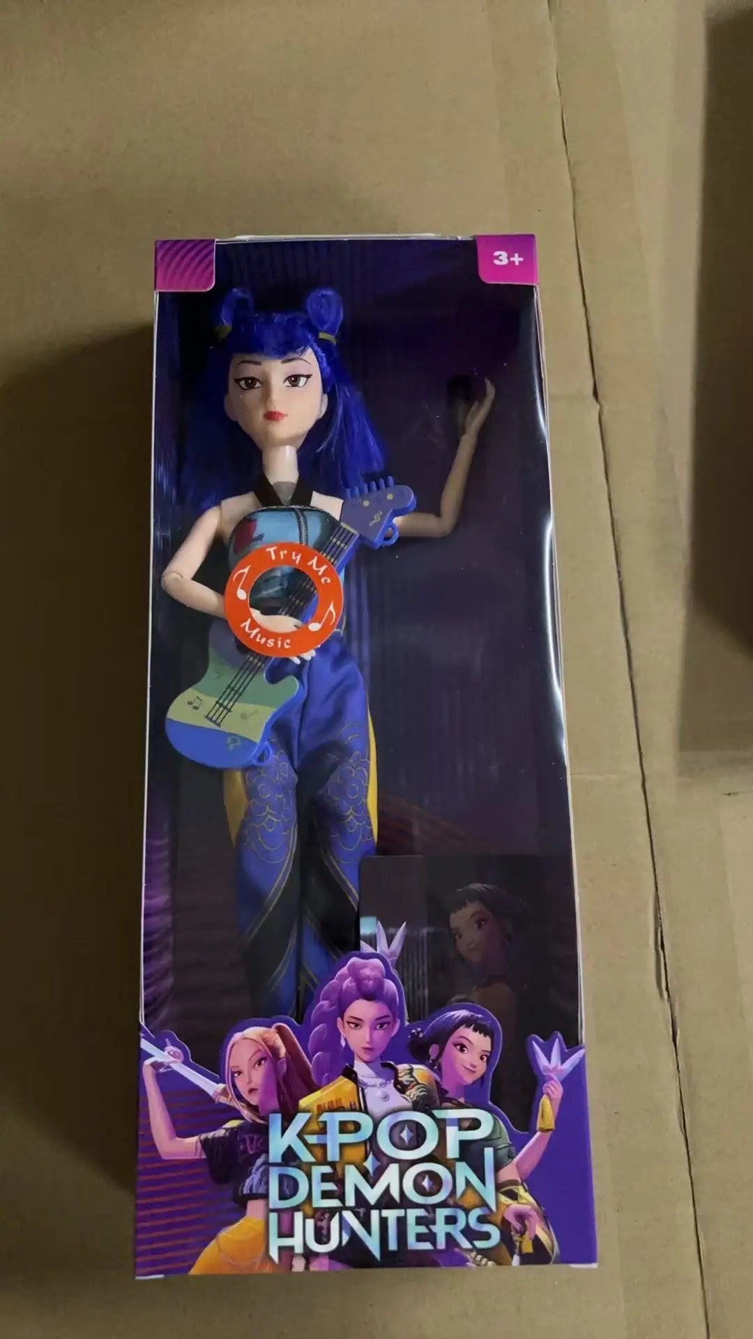 Kpop Demon Hunters Action Figure Dolls - Rumi Mira Zoey 3-Pack with Music, DIY Plastic Toys for Girls 3+, Collectible Kpop Gift