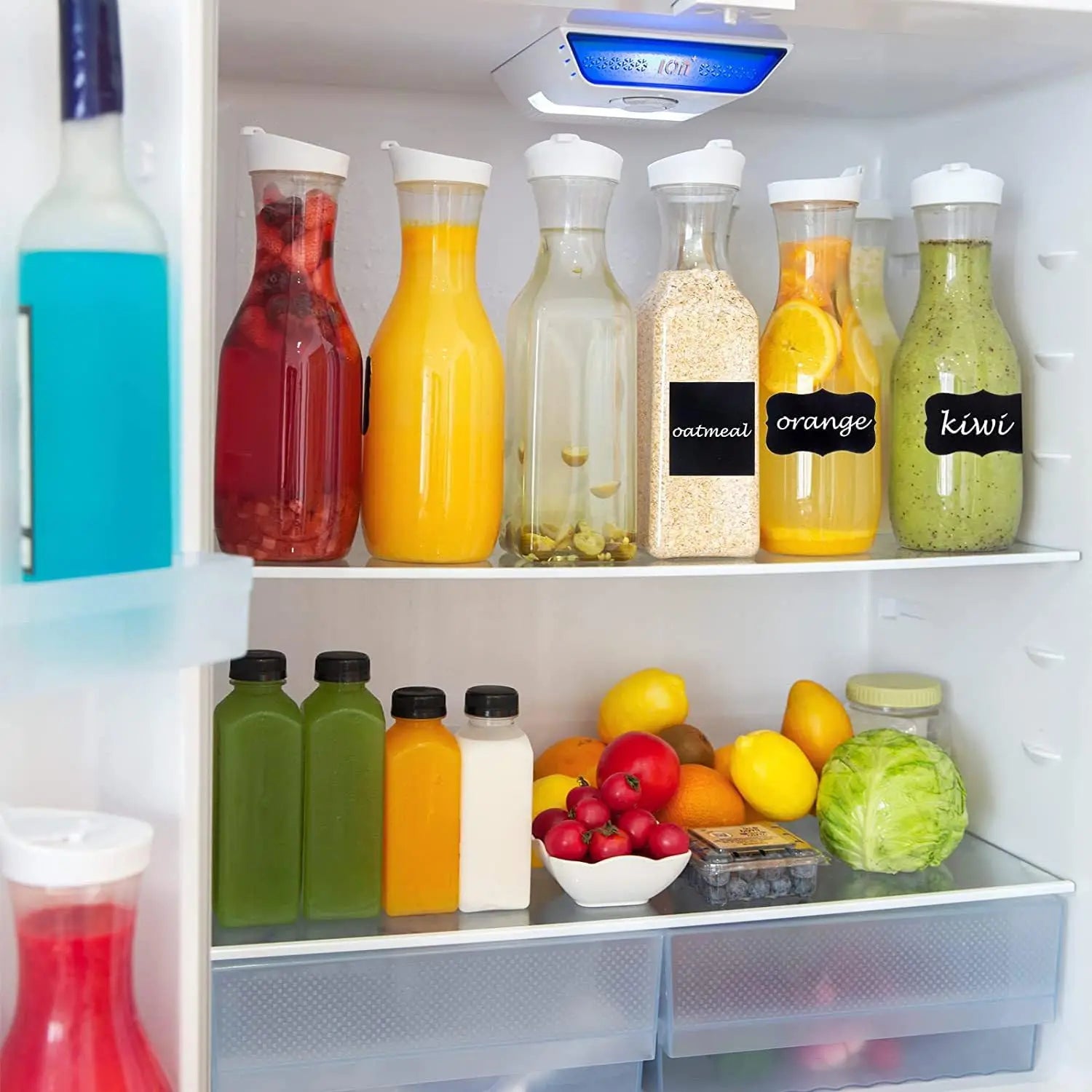 3pcs 1.5 L Plastic Water Carafe with Flip Top Lid, Square Base Juice Containers, Bar Supplies Pitcher for Drinks, Tea, Milk