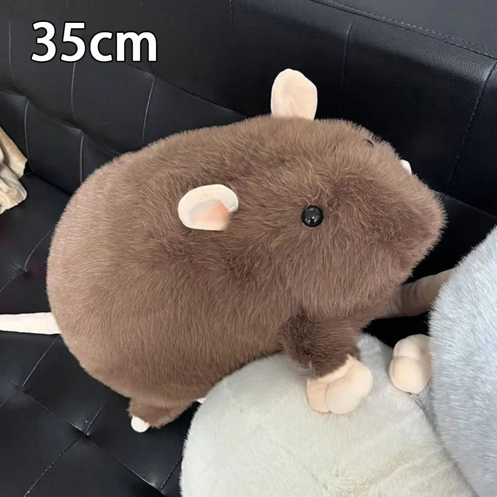 Cute 35/50cm Mouse Doll Cartoon Plush Flower Branch Rat Doll Soft Oversized Animal Figure Kid Gift Birthday Stuffed&Plush Animal