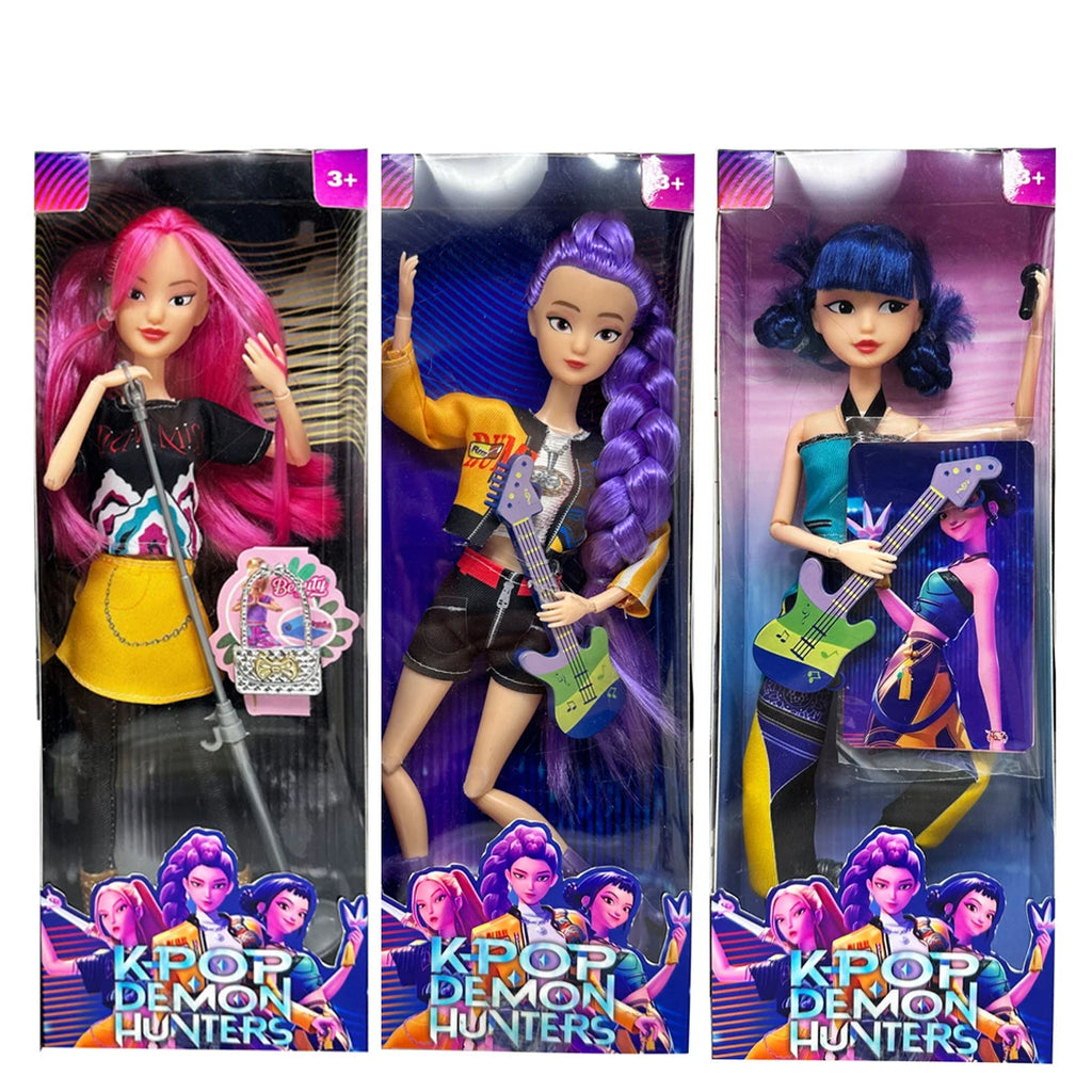 NEW Doll Toys Kpop Demon Hunters Action Figure Toy Rumi Mira Zoey Beautiful Princess Baby Girl Dolls Plastic DIY Toy for Girls
