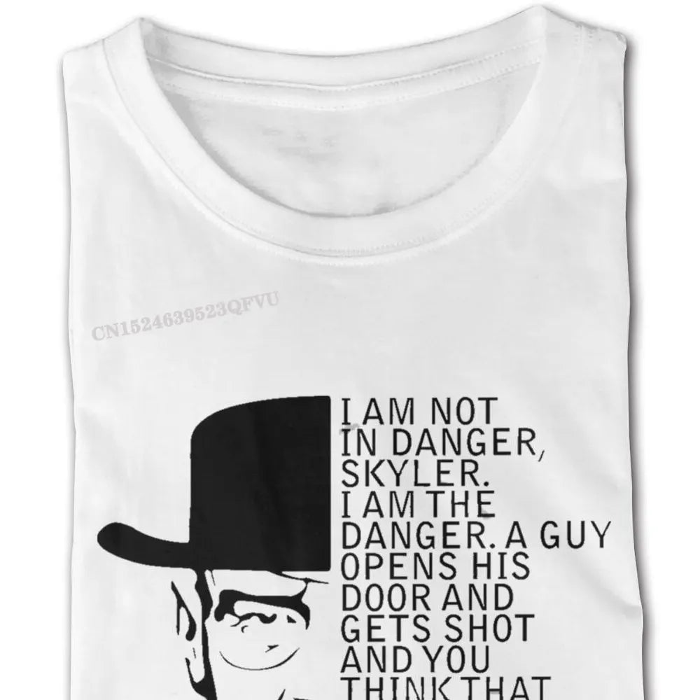 Oversized T Shirt Breaking Bad Walter Heisenberg I Am The Danger Simple Design Gothic Style Anime Tshirt Mens Designer Shirts