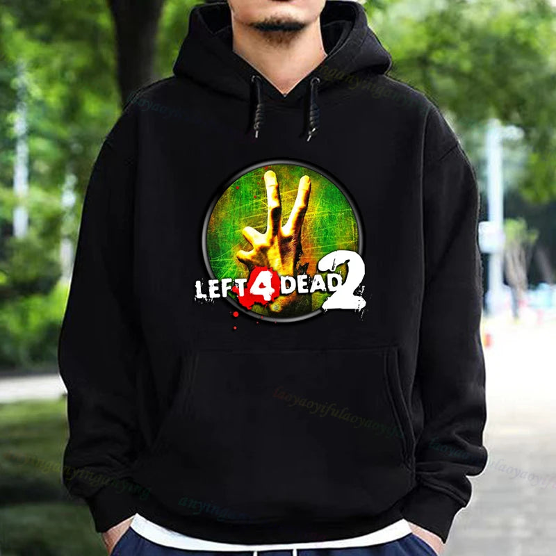 Left 4 Dead 2 Hoodie Men Women Fashion Casual Long Sleeve T-shirt Aesthetic Vintage Game Lovers Retro Style Hoodies Harajuku