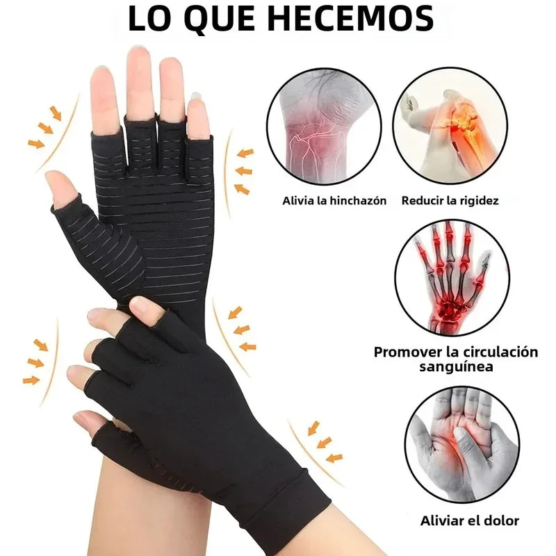 1Pair Unisex Fingerless Arthritis Gloves Wrist Brace Hand Support for Carpal Tunnel Pain Relief And Swelling Men And Women