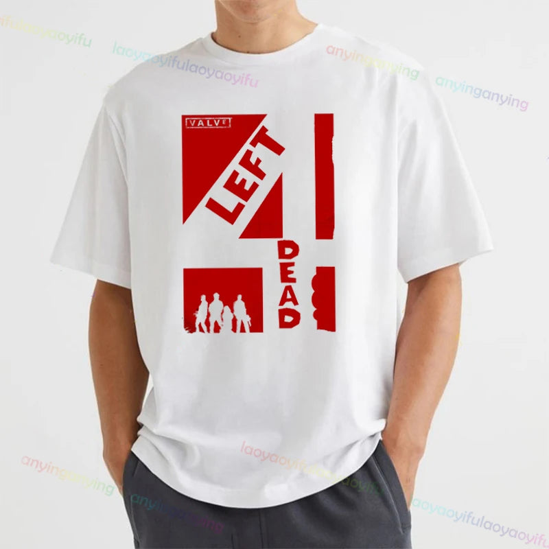 Left 4 Dead 2 L4D T-Shirt Men Women Fashion Casual Gamer Short Sleeve T-shirt Aesthetic Vintage Retro Style T-shirts Harajuku