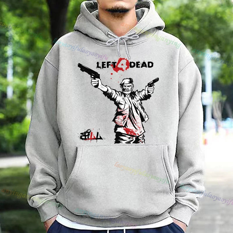 Left 4 Dead 2 Hoodie Men Women Fashion Casual Long Sleeve T-shirt Aesthetic Vintage Game Lovers Retro Style Hoodies Harajuku