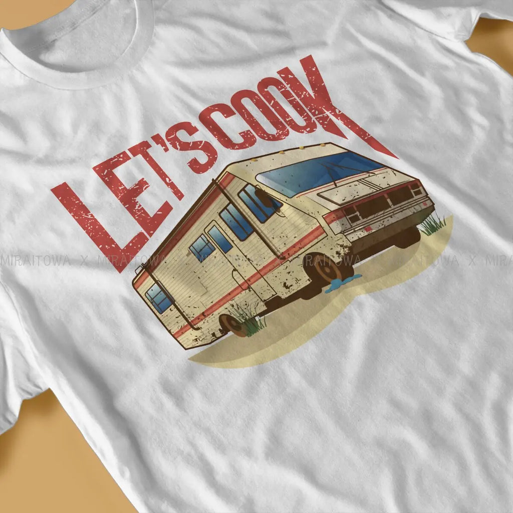 Breaking Bad Walter White TV Man TShirt RV Lets Cook Fashion T Shirt Harajuku Streetwear Hipster