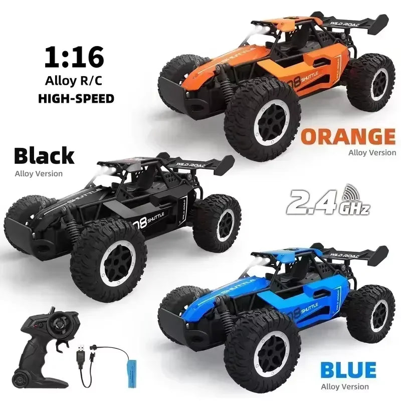 1:16 Scale 2WD All Terrain Fast RC Car 20KM/H High Speed Electric Off-Road Vehicle Outdoor Remote Control Truck for Kid Toy Gift