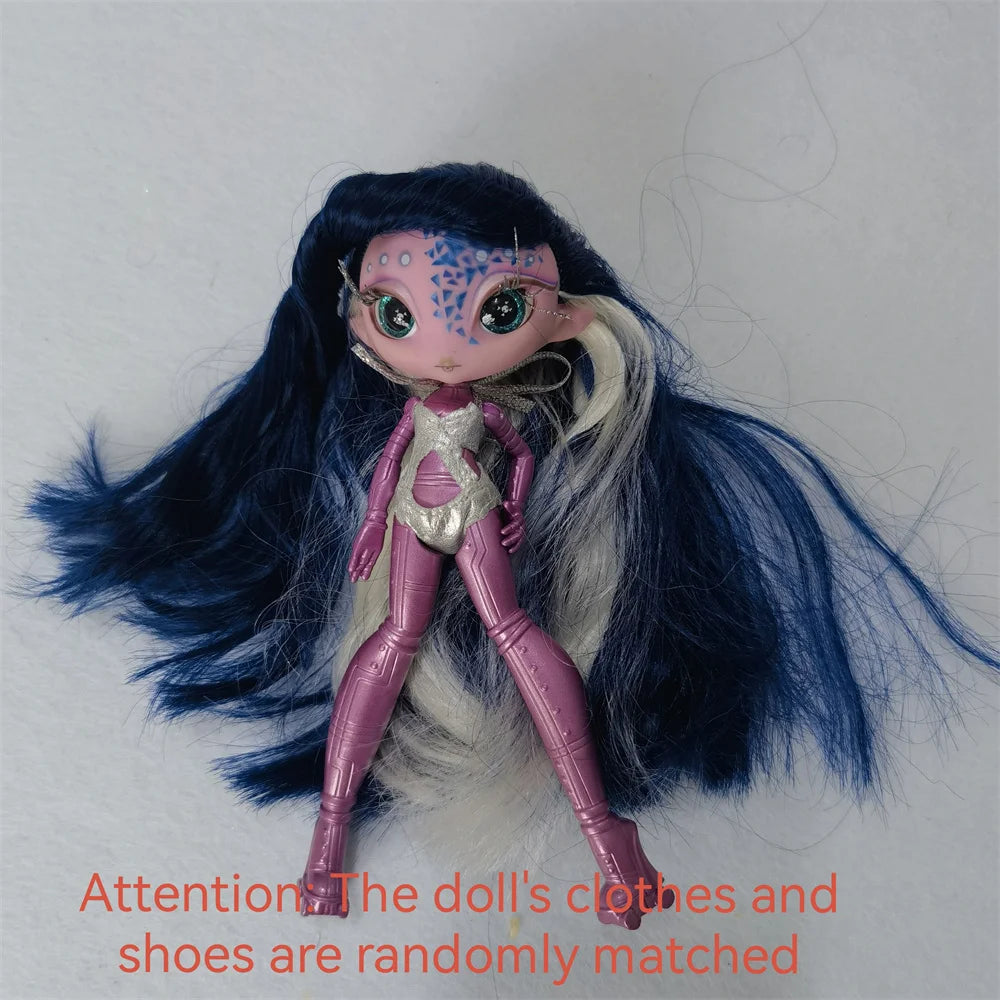 Original innovation Una poem monster doll toy girl birthday gift Novi star  doll long hair 20 cm doll with clothes DIY toy