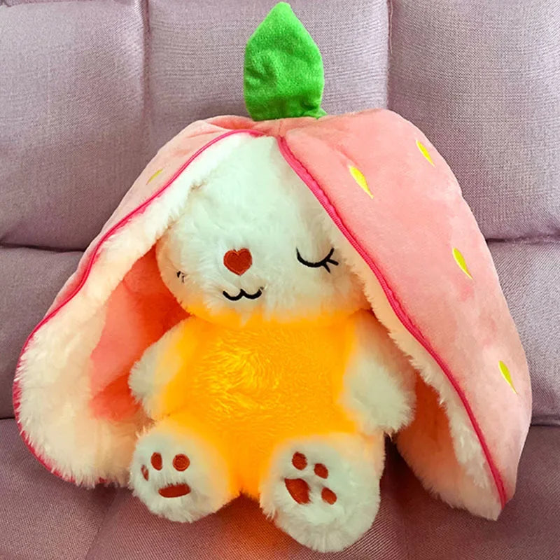 Cute Music Luminous Breathing Doll with Motion Lights Plush Baby Sleeping Toys Bunny Soft Cartoon Plush Doll Early Childhood