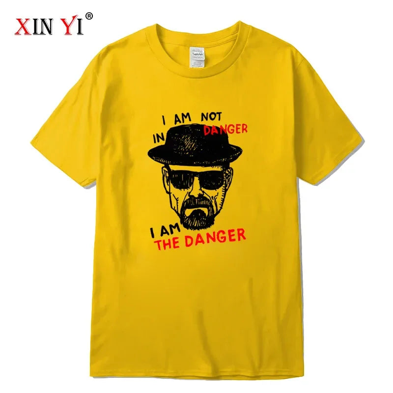 Men's T-shirt 100% Cotton Short Sleeve Breaking Bad Men T-shirt Casual Heisenberg Print Summer Tshirt Cool T-shirt Male Men Tops