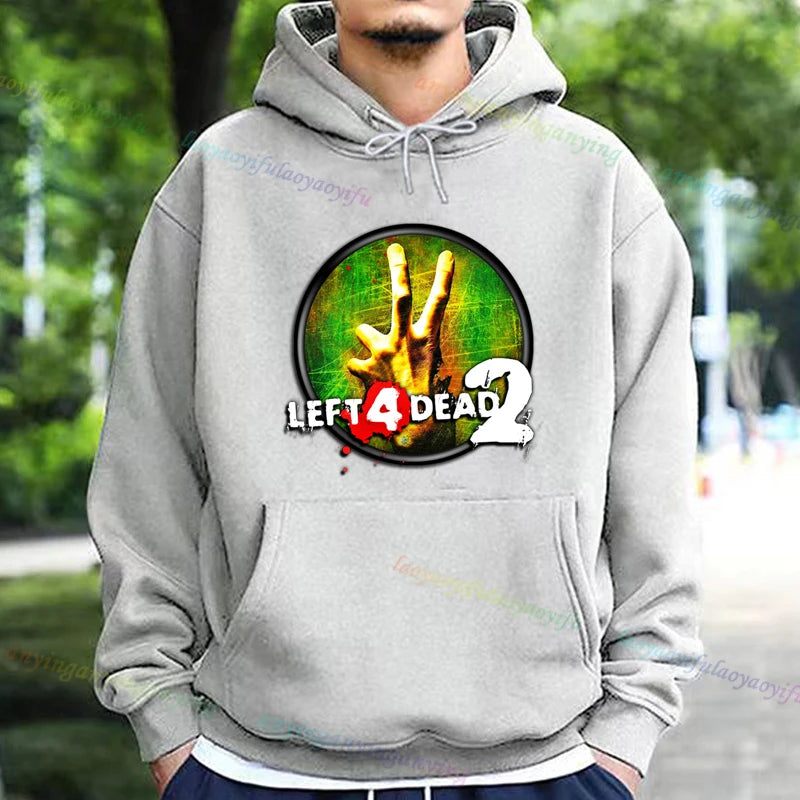 Left 4 Dead 2 Hoodie Men Women Fashion Casual Long Sleeve T-shirt Aesthetic Vintage Game Lovers Retro Style Hoodies Harajuku