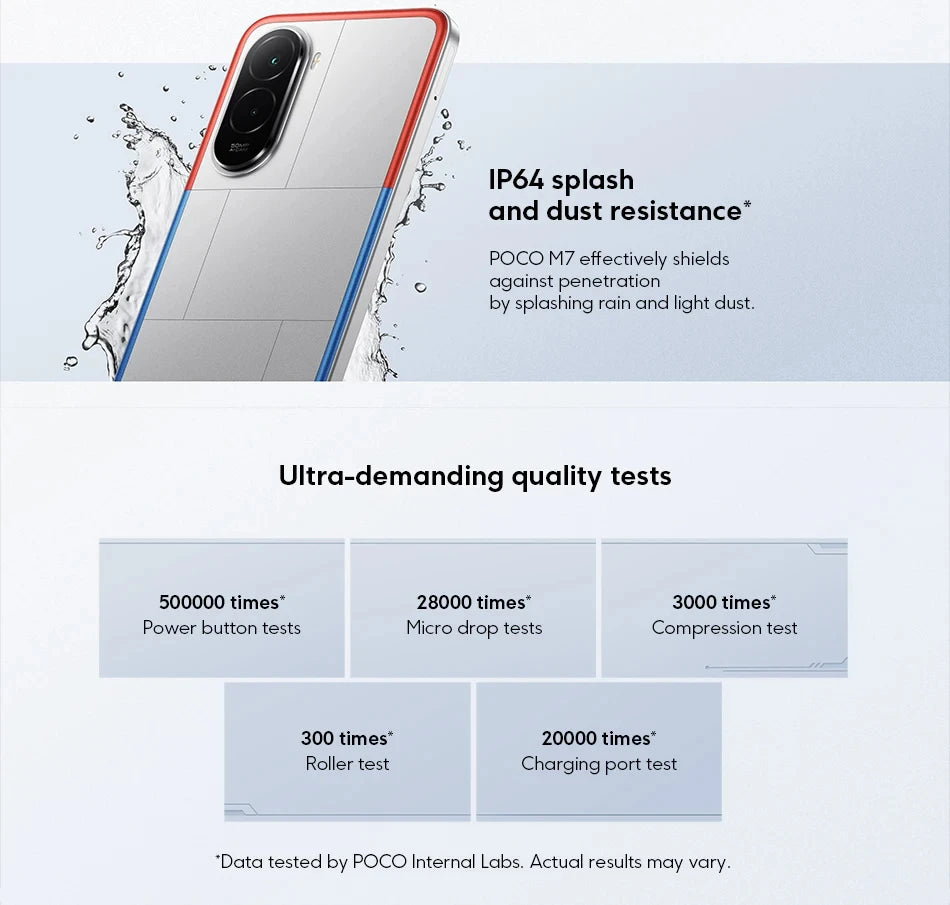 POCO M7 4G NFC 6GB/128GB 8GB/256GB Smart Cellphone 144Hz Display 7000mAh Battery Smartphone