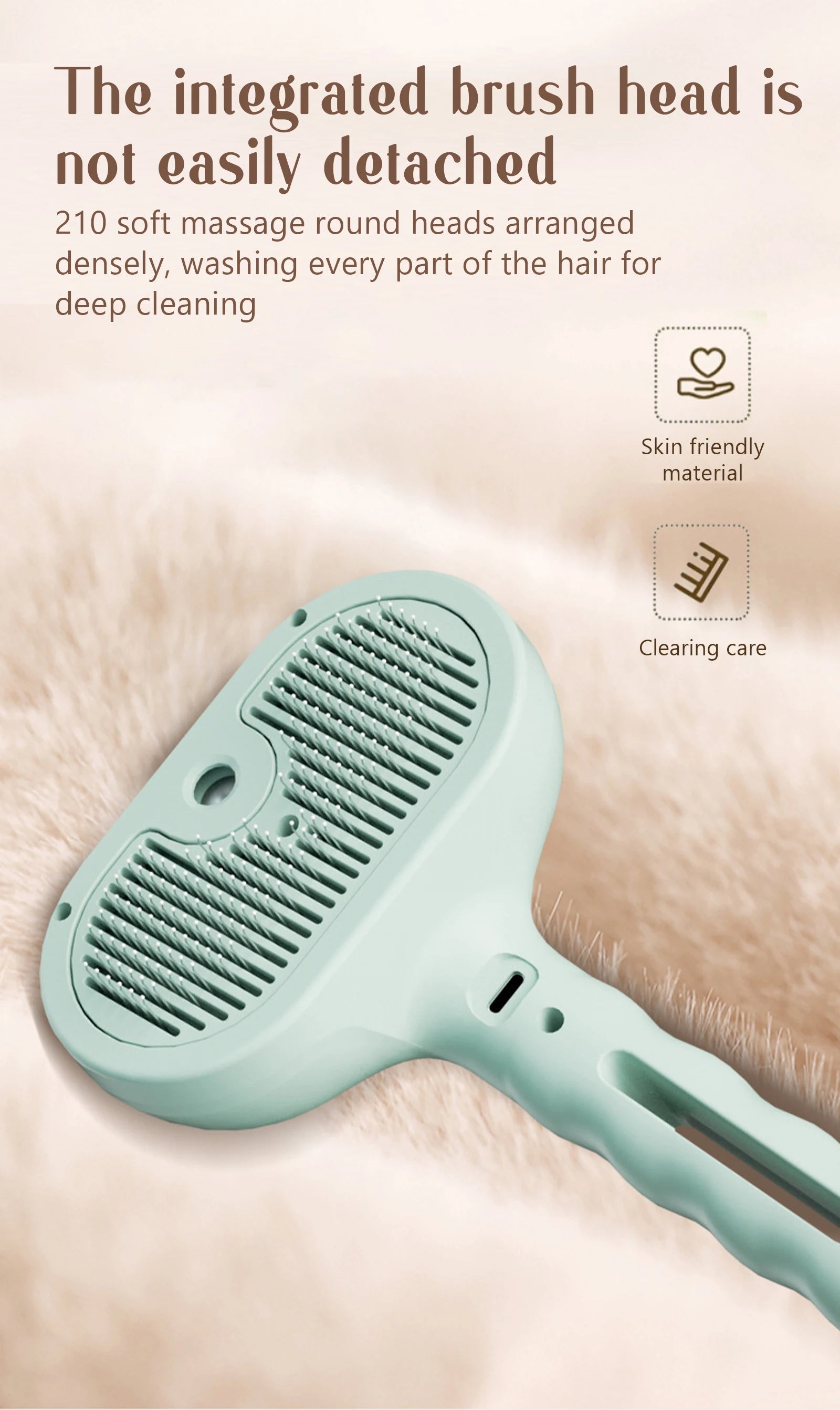 Dog Comb Pet Steam Massage Brush Safe Round Head Soft Teeth Spray Hair Removal Comb for Dog Universal for Cats Dogs Accessories