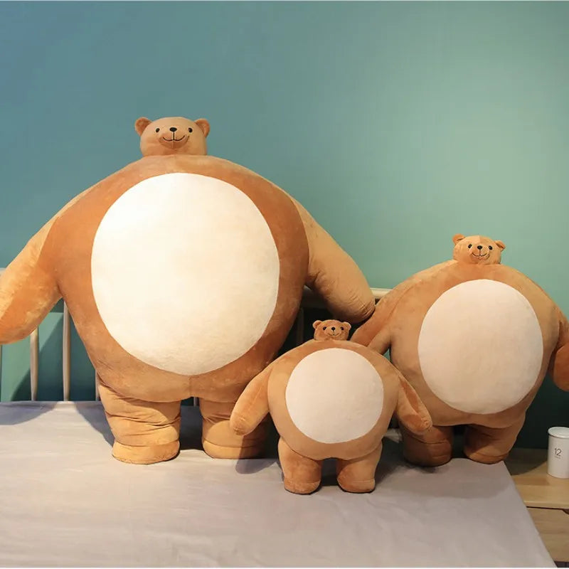 USA cute small head big body bear doll funny big bear plush toy pillow gift