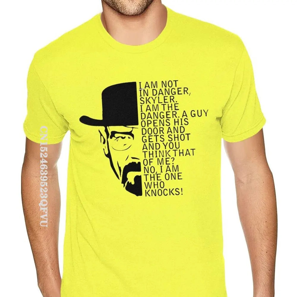Oversized T Shirt Breaking Bad Walter Heisenberg I Am The Danger Simple Design Gothic Style Anime Tshirt Mens Designer Shirts